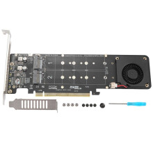 Adapter Card PCIeX16 to M.2 M-Key NVMEx4SSD Array Expansion Adapter Splitter Card 2U Server Accessories