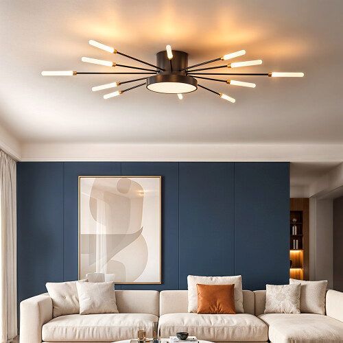 Living And Home Dimmable LED Ceiling Light Fixture with Remote Control