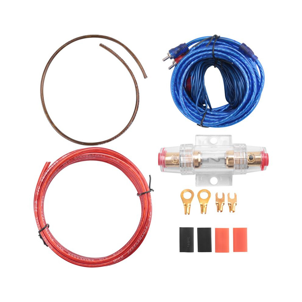 1500W Car Amplifier Installation Wiring Harness Kit 8Ga Audio Amplifier Subwoofer Power Cable 4712284170961
