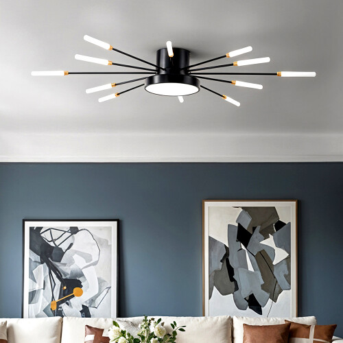 Living And Home Dimmable LED Ceiling Light Fixture with Remote Control 1