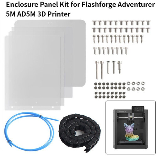 Enclosure Panel Kit for Flashforge Adventurer 5M AD5M 3D Printer DIY Polycarbonate PC Sheet 3mm 3D Printer Accessories 1