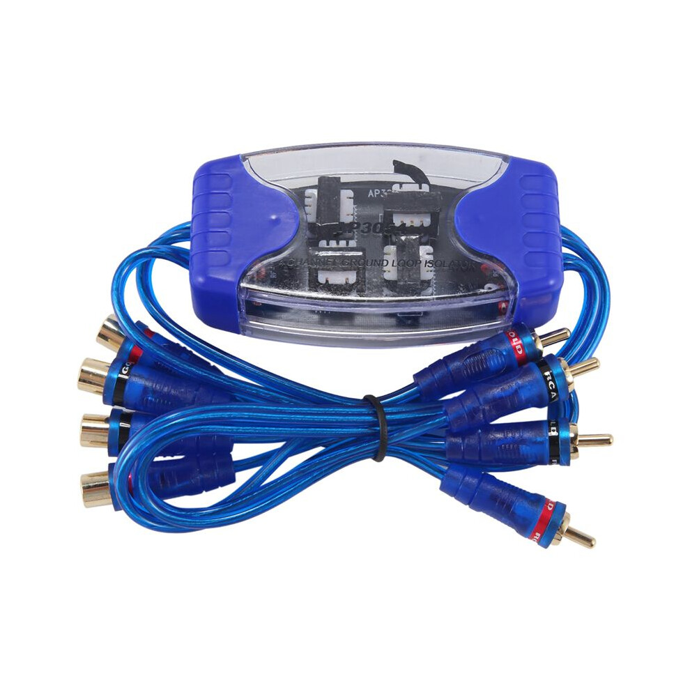 4-Channel Rca Audio Noise Filter Suppressor Ground Loop Isolator Car Stereo 50W 6133443874922