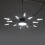 Living And Home Dimmable LED Ceiling Light Fixture with Remote Control 5