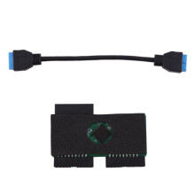 USB HUB 3.0 19Pin 1 to 2 Header Extension Wire with Adopting Chip and Modular Cable Line and Expansion Card