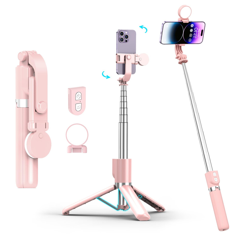 Selfie Stick With Rechargeable Remote And For Video Recording And Vlogging Filming Light 9426802921250