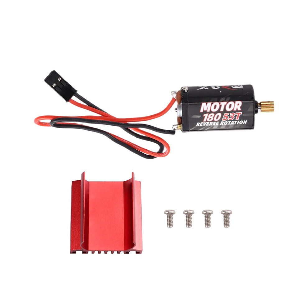 180 Brushed Motor With 11T Gear For Traxxas Trx4m 1/18 Rc Crawler With Heat Sink 53T Red 6133165998944
