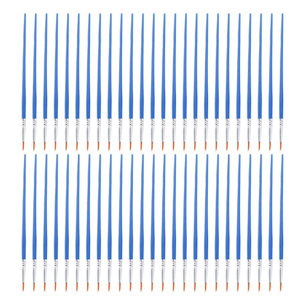 50 Pcs Pointed Round Flat Paint Brushes Art-12.5 Pointed 7696001233375