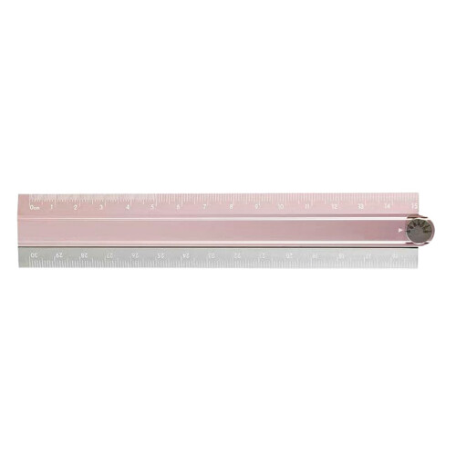 Multipurpose Folding Aluminum Alloy Drawing Ruler for-Pink ash