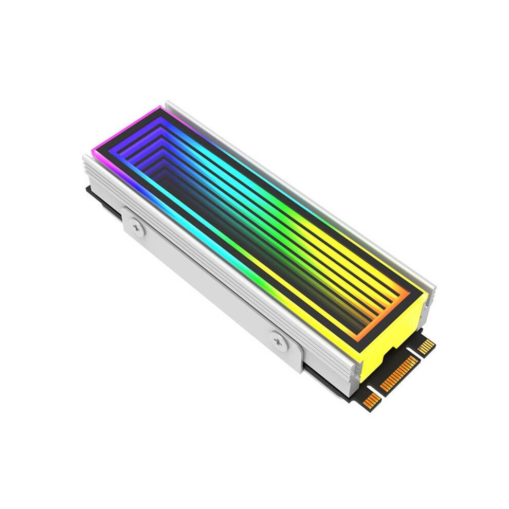 M.2 Argb Computer Radiator 2280 Ssd M2 Radiator Pc Rgb M.2 Nvme Cooler Heatsink Endless Abyss Effect, Silver 4854110118690