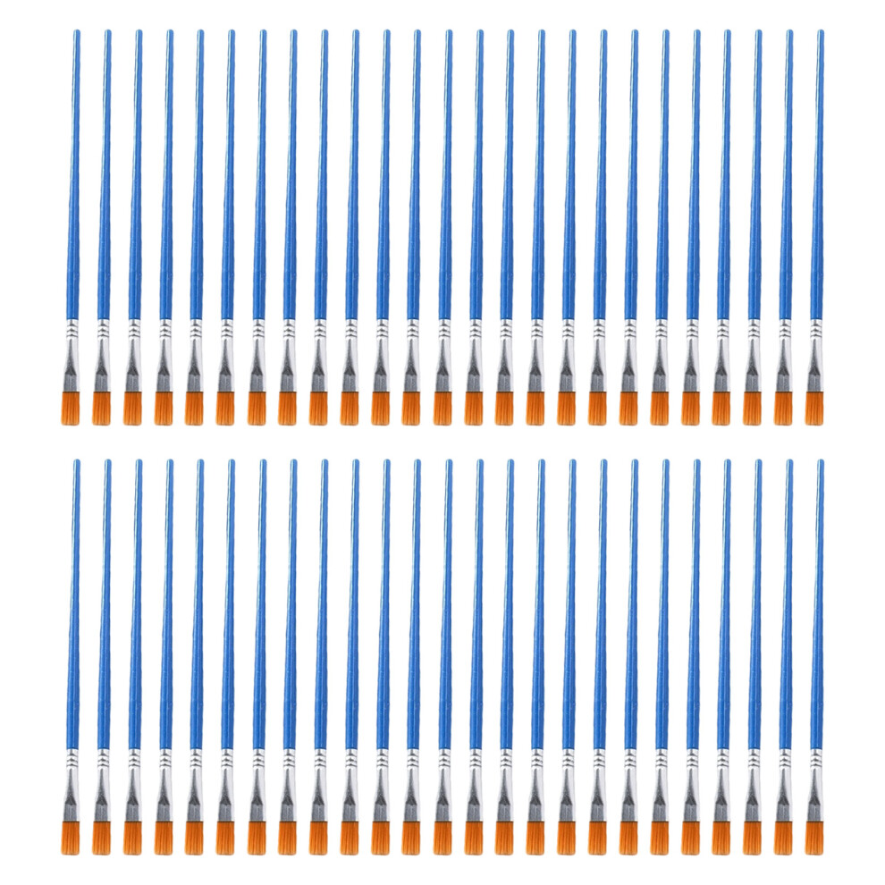 50 Pcs Watercolor Paint Brush Artist Paint Brush-16.5 Flat Head 7696001234099