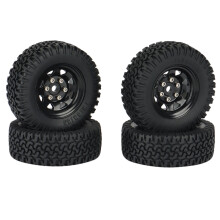 4 STUKS 1.55 Metalen Beadlock Velg Banden Set voor 1/10 RC Crawler Auto Axial Jr 90069 D90 TF2 CC01 LC70 MST, 2