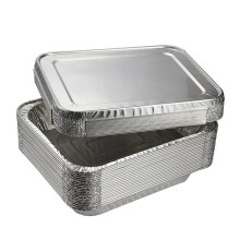 20 Pack Aluminum Foil Pans With Lids Full-Size Deep for Catering Roasting & Reheating 21' x 13'