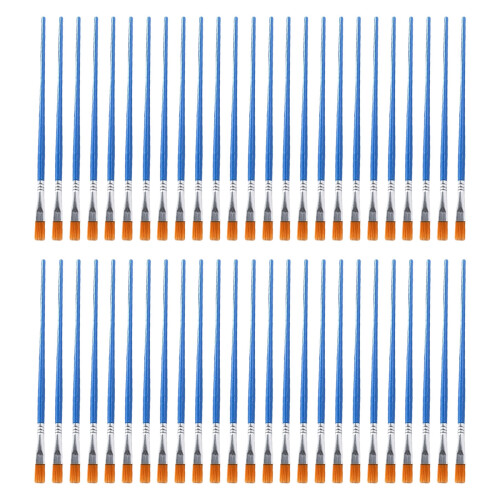 50 Pcs Acrylic Paint Brushes Set Pointed Round-12.5 flat head
