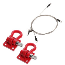 Rc Car Modified Part Steel Rope with Metal Climbing Trailer Tow Hook Hooks Buckle, Winch Shackles Accessory