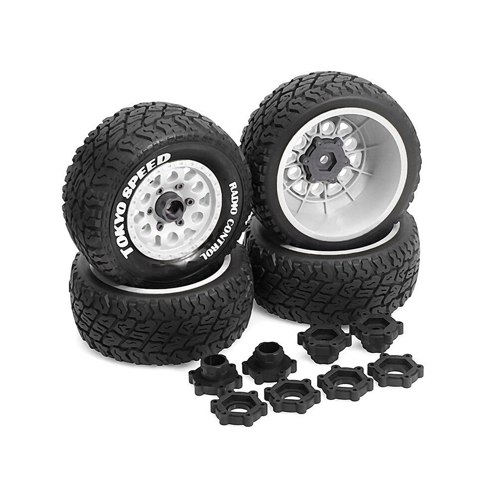 Desert Short Course Truck Tire 110Mm With Multi-Size Wheel Hex For Various Rc Cars White 4712705349020