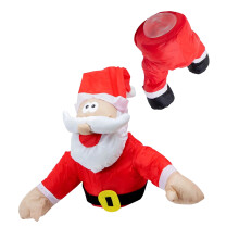 Crashende kerstman rendieren schoppen raam geanimeerde-Kerstman