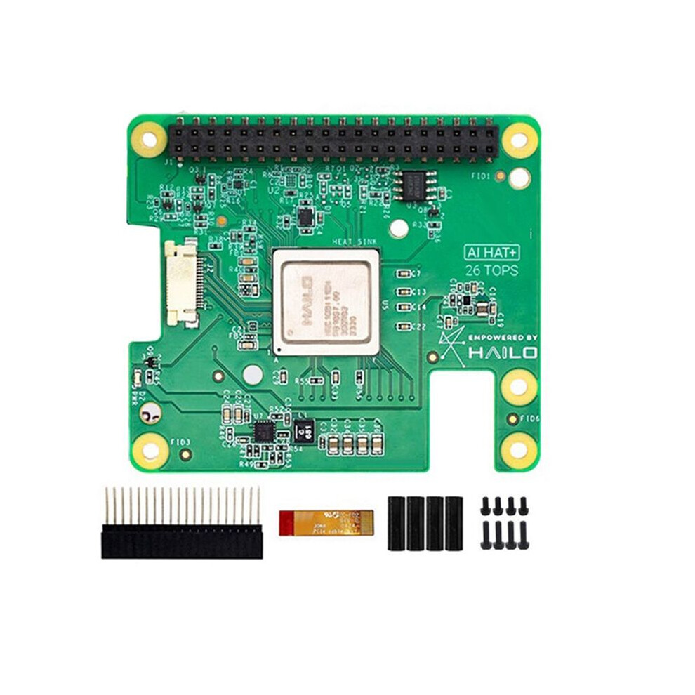 For Raspberry Pi Ai Hat+Hailo-8 26Tops For Raspberry Pi5 Pcie M.2 Gen3 For Tensorflow,Tensorflow Lite,Onnx,Keras,Pytorch Green 4851339844256