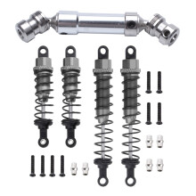 2 Set RC Car Part: 1 Pcs Rear Center Drive Shaft CVD Transmission Shaft & 1 Set Oil Filled Front + Rear