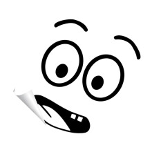 Zelfklevende Cartoon Expression Sticker Waterdicht PVC-SCQ2201