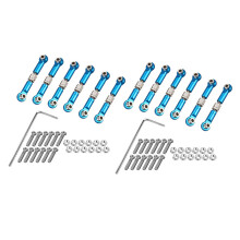 12Pcs Adjustable Metal Linkage Pull Rod Front /Rear Servo Link for A949 A959 A969 A979 K929 RC Car,