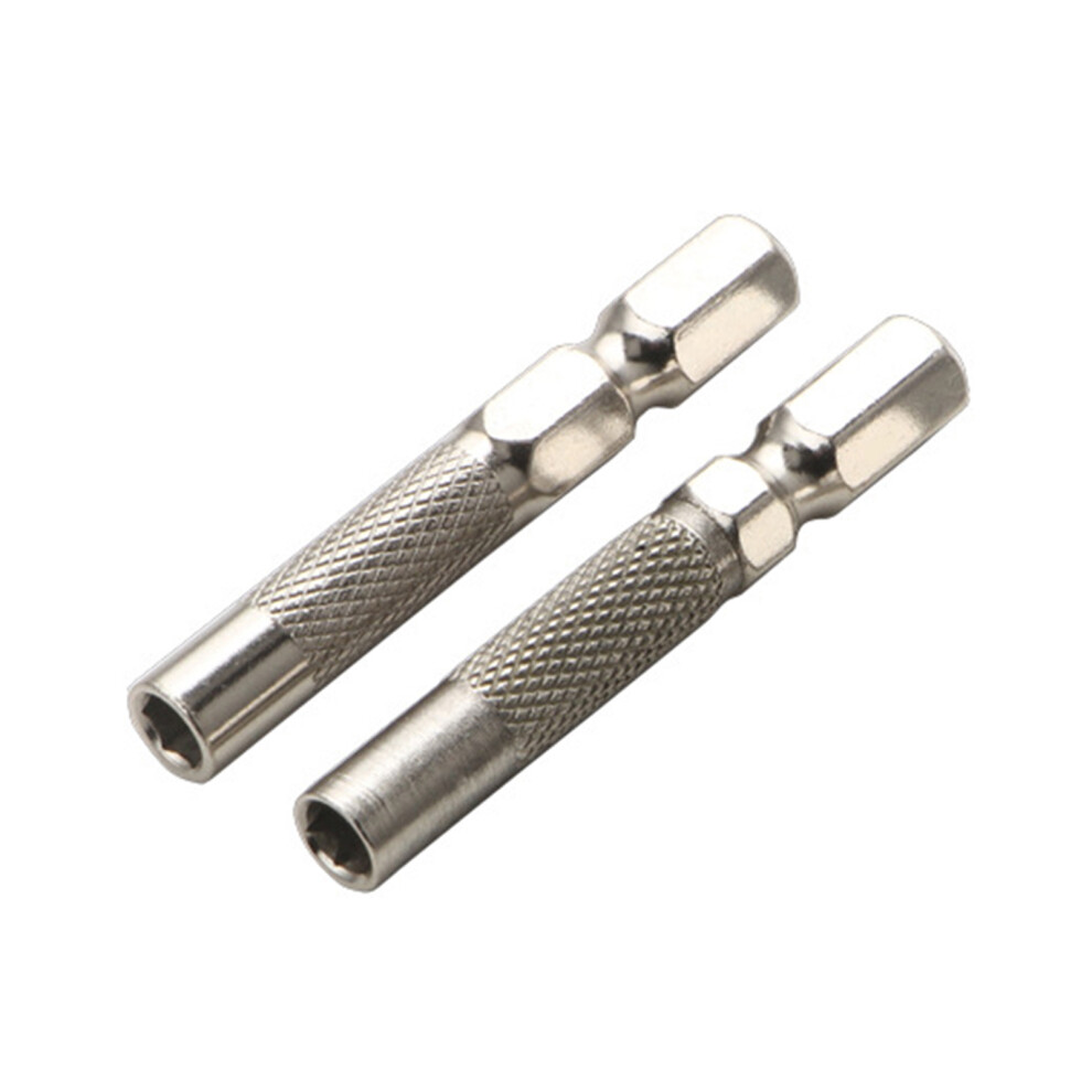 2Pcs 6.35Mm 1/4" Insert Bit Adapter To 4Mm Hex-Plating 50Mm 7696001298190