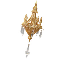 Onbreekbaar kerstboomornament pailletten acryl kristallen-Goud