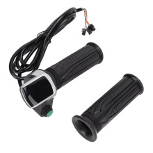 Manopla de acelerador para bicicleta elétrica com tela LCD, design ergonômico e à prova d'água, para controle de velocidade estável e precisa.