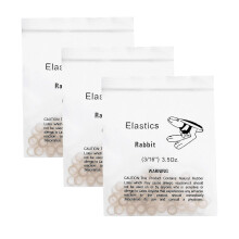 3 packs (300 pieces) jawconforming elastic bands for braces (rabbit, 1.9 cm)