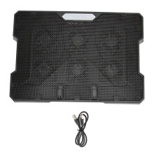 Ergonomischer Laptopständer mit Kühlpad und 6 leisen Lüftern, Windgeschwindigkeitseinstellung für Laptops bis 18 Zoll, robuste Materialien,
