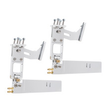 2Pcs Water Absorbing Rudder Aluminum Suction Rudders with Tail 4mm Shaft Bracket for CAT RC Jet Boats Parts