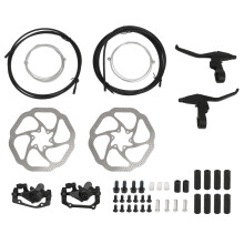 Scheibenbremsrotoren für Mountainbikes und Rennräder, Edelstahlrotoren, Bremssättel aus Aluminiumlegierung, mechanisches Bremssystem mit Kabeln