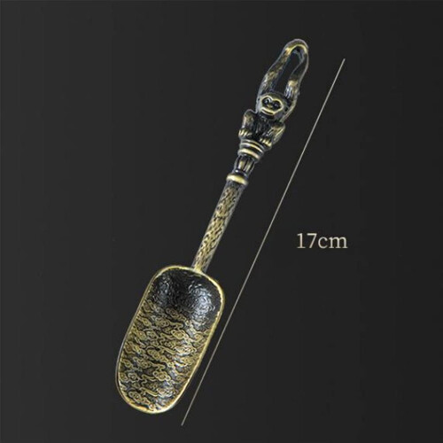 Teeschaufel, Teespatel, Messlöffel, Teelöffel 17cm Gold 2