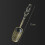 Teeschaufel, Teespatel, Messlöffel, Teelöffel 17cm Gold 5