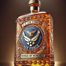 Military Whiskey Glass Cup Army Marine Corps Glass Bottle for Father's Birthday Gift 300ml