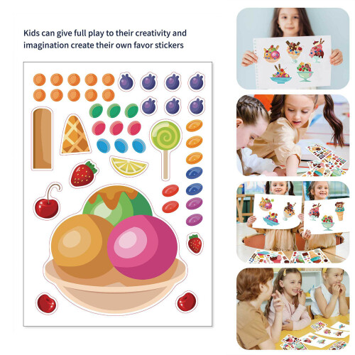 24PCS DIY Eiscreme Graffiti Aufkleber für Kinder Erwachsene DIY 1