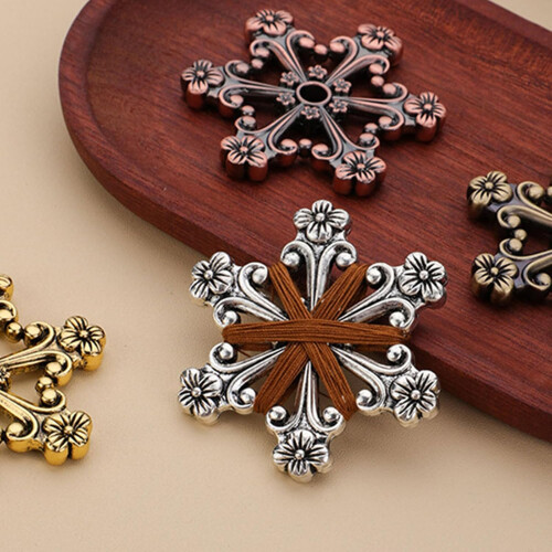 5 pieces antique thread spools embroidery thread spool metal thread spool embroidery thread winder for sewing thread 2