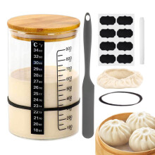 Glass Feed Vacuum Starter Jar Kit for Bread Baking
