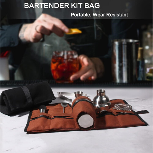 Sturdy Travel Bartender Kit Bag for Home Cocktail Making 1