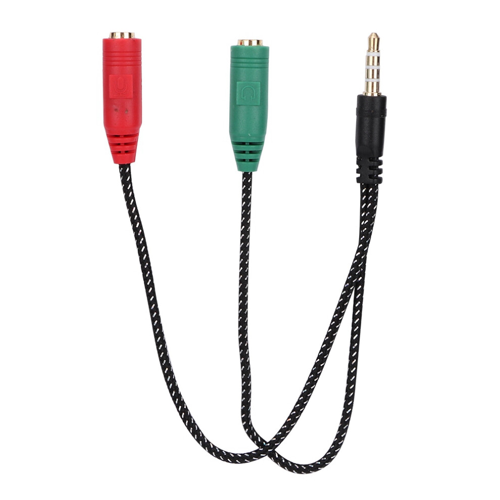 Braided Wire Protection Plug And Play Oxygen Free Copper Stereo Headset Adapter Headset And Microphone Splitter With Sound Quality Transmission And 9420858067009