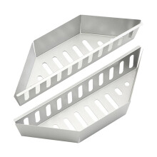 Coal basket, stainless steel charcoal basket, charcoal container, coal briquette grill baskets (2 pieces) Ref: 9200