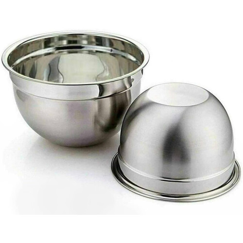 Professional Stainless Steel Multi-Use Heavy-Duty Rustproof Mixing Bowl for Cooking Baking 12' Deep 2