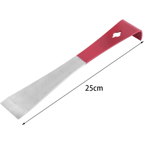Edelstahl  bee frame tool with red hive scraper for beekeepers  efficient hammer trimming equipment with comfortable storage 2