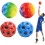 Moon Ball, Pack of 4 Gradient High Jumping Rubber Ball for 1