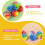 Moon Ball, Pack of 4 Gradient High Jumping Rubber Ball for 3
