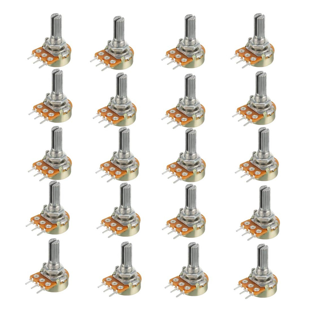 Wh148 Single Joint Potentiometer 10K B10k Variable Resistors 15 Mm Shaft 3 P 10K Ohm Potentiometer Pack Of 20 9365049337144