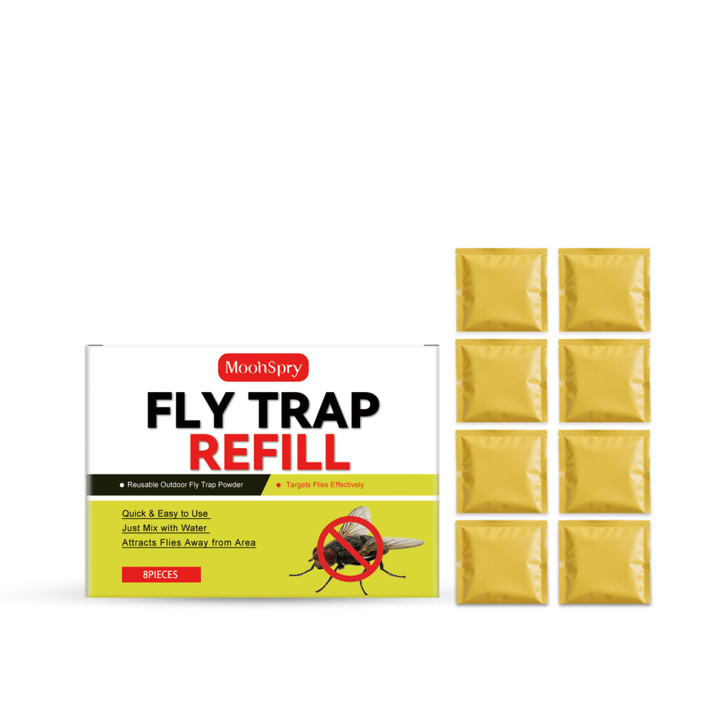 (8PIECES) Fly Trap Bait Agent Physical trapping method is suitable for multiple scene environments and is soluble in clean water