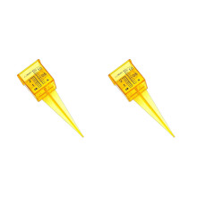 rain gauge/sprinkler, 1.9 x 1.27 cm, wide opening, for yard, garden, outdoor, home, bright yellow, sprinkler measuring device