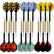 Darts, 18 Piece Steel Darts Set, Professional Steel Darts, 14 g Professional Steel Darts with Metal Tip, Professional for Beginners or Professionals