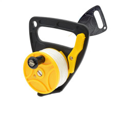 Scuba Ratchet Diving Roller, High Visibility Retractable Cable Spools 150 Feet Yellow