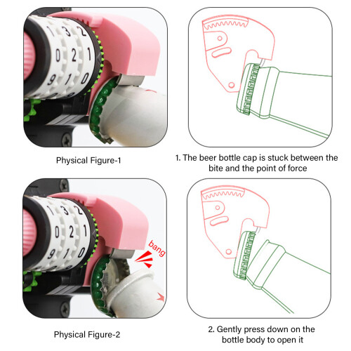 Counter Patterned Magnetic Opener for Bottles Bottle Remover 1